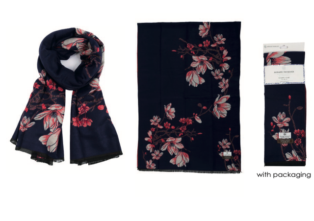 Foulard en Laine à Motif fleurie - Gérard Pasquier 