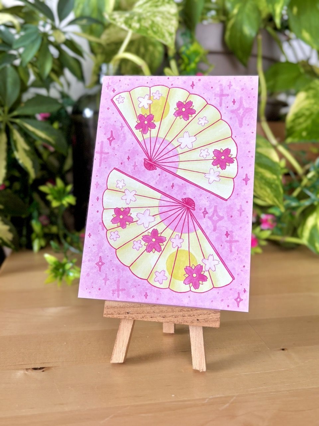 Sakura Fans ~ Carte Postale A6 Prenium