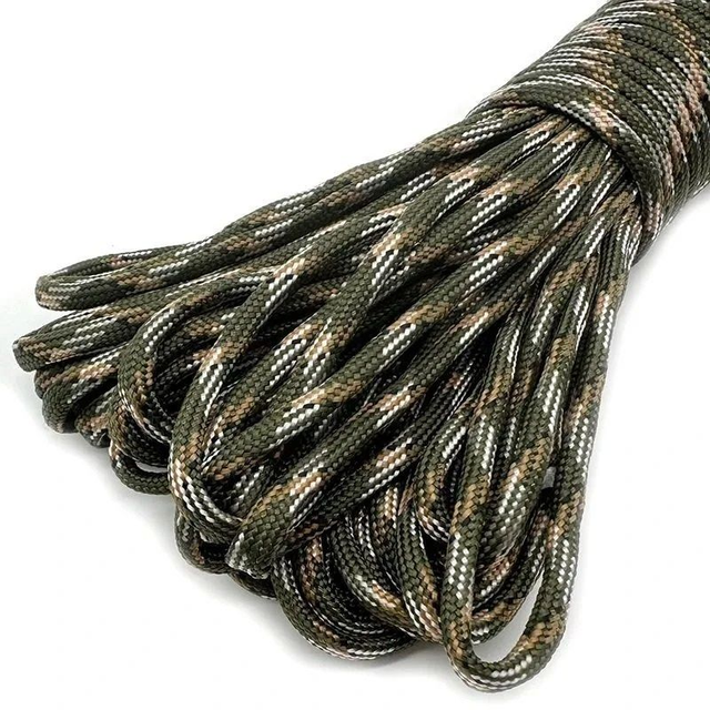 corde tressé de 30m et 4mm d'épaisseur pour le camping et la randonnée, corde de bricolage vert armée