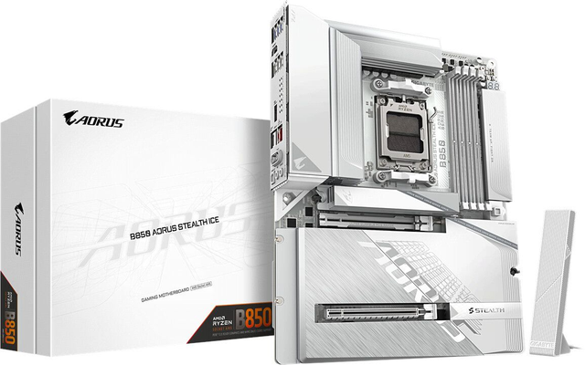 02.2.0101 – Scheda Madre Gigabyte B850 AORUS STEALTH ICE – ATX gaming avanzata con WiFi 7 per Ryzen 7000/8000/9000