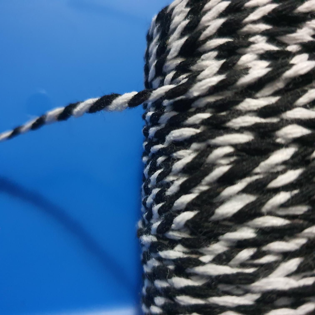 Black and white twine 20cm for single decoration 