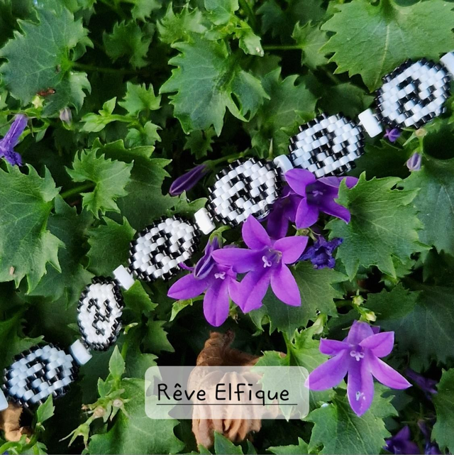 Bracelet triskel noir et blanc 