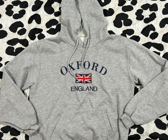 Sweat à capuche Oxford England – Gris chiné