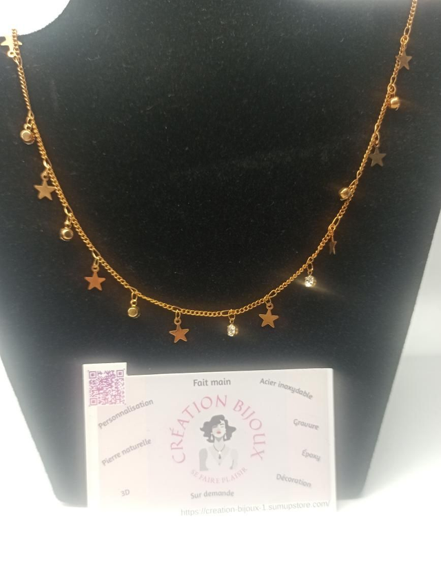 Collier strass et étoile 