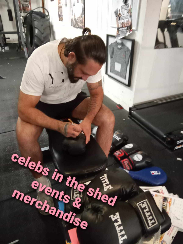 Kevin 'Green Machine' Greenwood Signed Black Boxing Glove Left Or Right At Our Private In-Person Signing On 10th June 2024