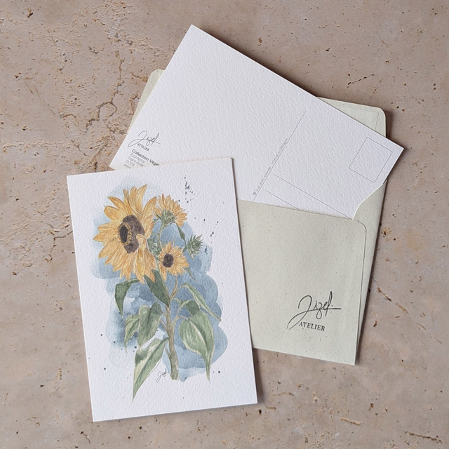 Carte postale - Végétale - Tournesol