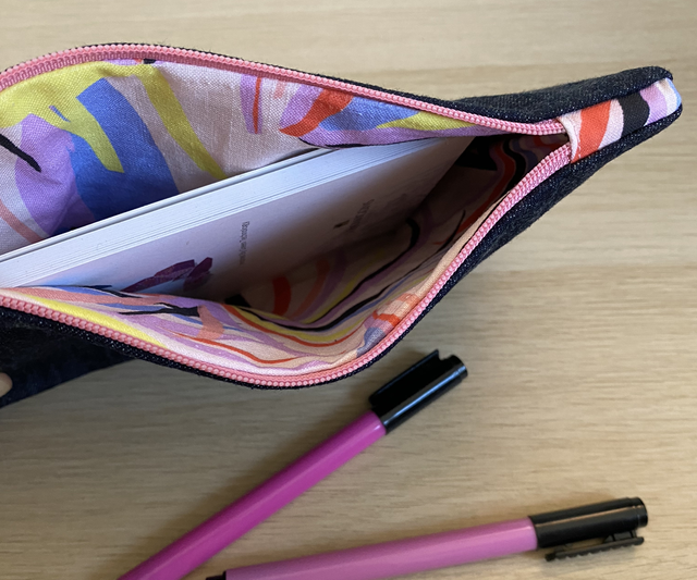 Pochette plate - Jean 14x23 cm