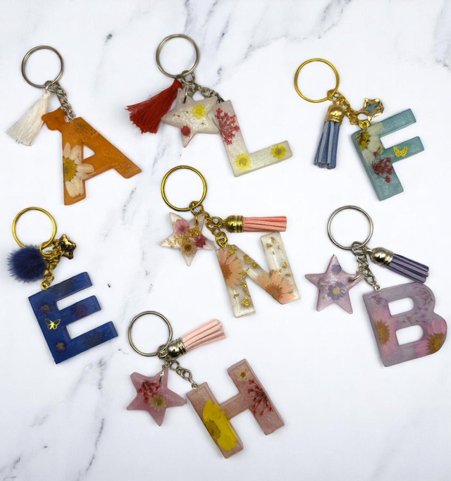 Floral Resin Keyrings – Bloom Vibes Collection
