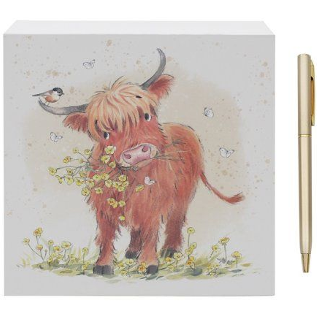 Highland Cow Memo Pad