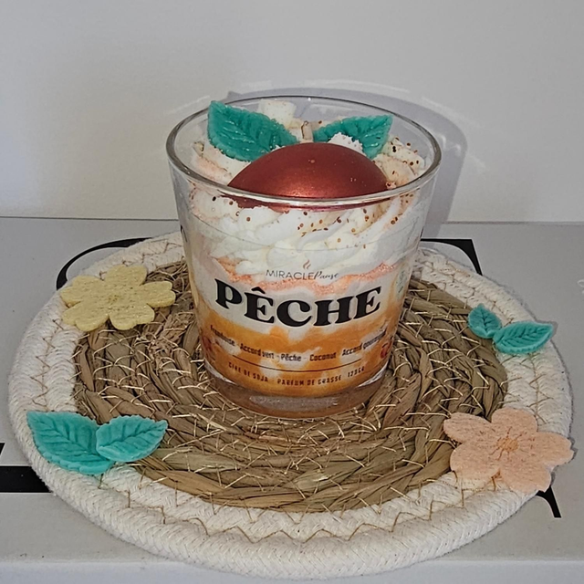 Bougie gourmande PÊCHE 