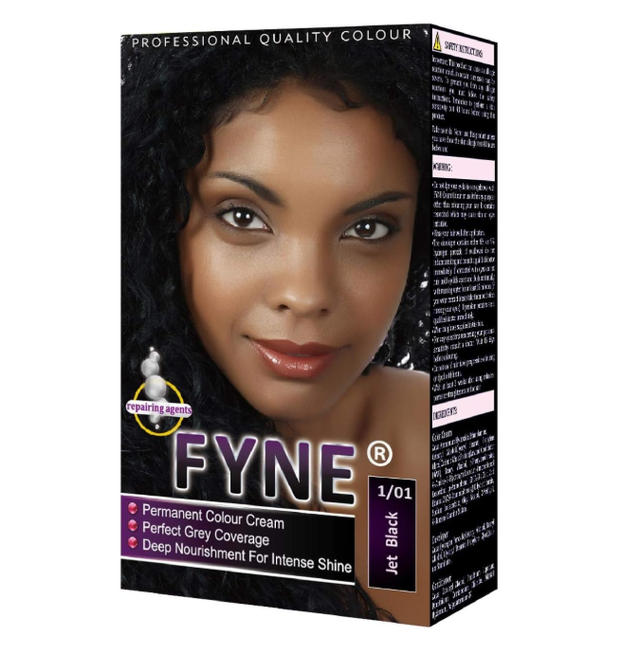 FYNE Permanent Hair Dye for Women - (Jet Black 1/01)