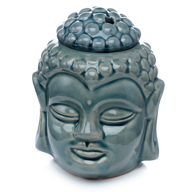 Tête de buddha Thaï avec couvercle vert