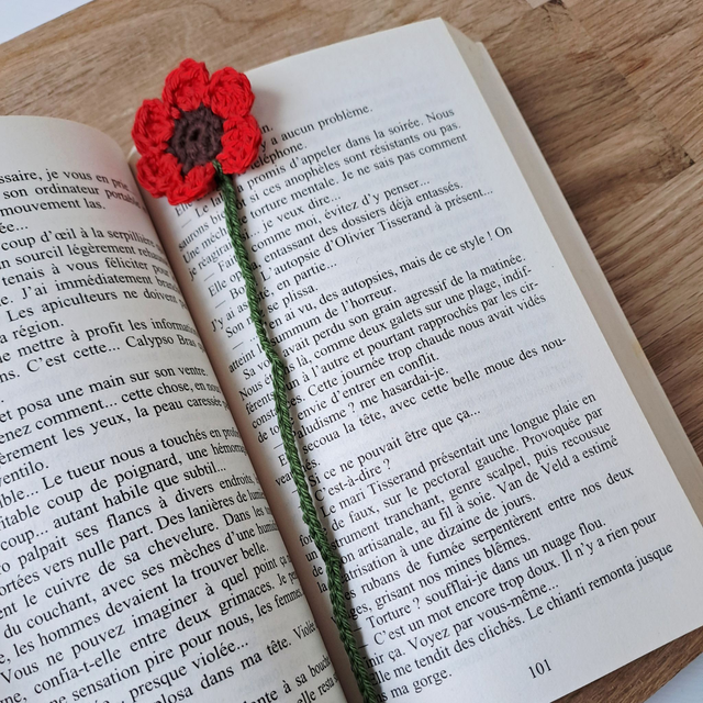 Marque-pages crochet