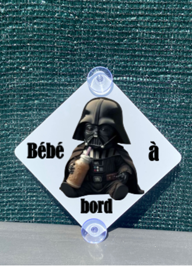 Plaque bébé Dark Vador