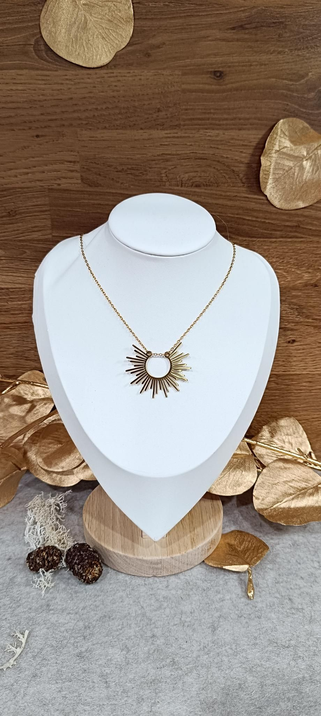 Collier soleil doré 