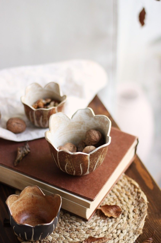 Coupelle Fleur brune