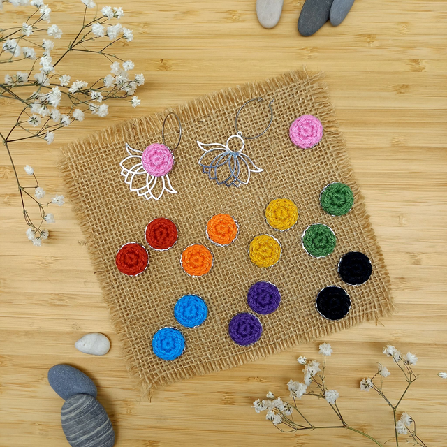 Boucles d&#039;oreille 3 en 1 - Lotus