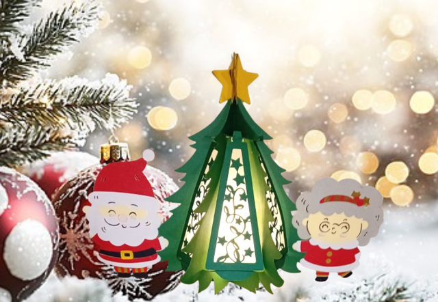 Lanterne Père et Mère Noel Sapin