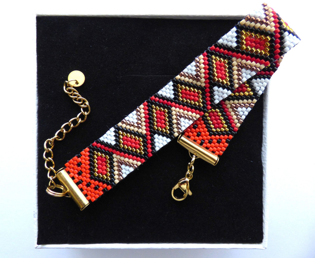 Bracelet Tribal Sunset - rouge