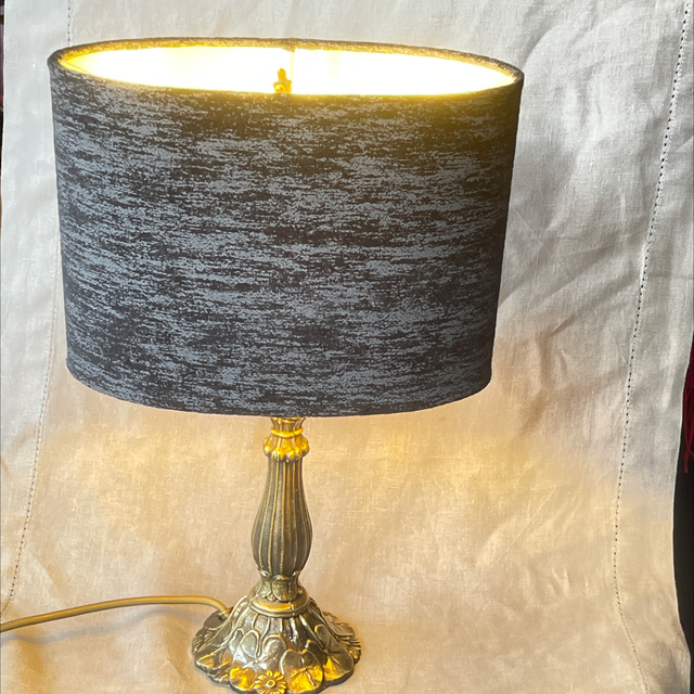 Tischleuchte Vintage Lampe mit schwarzem Schirm