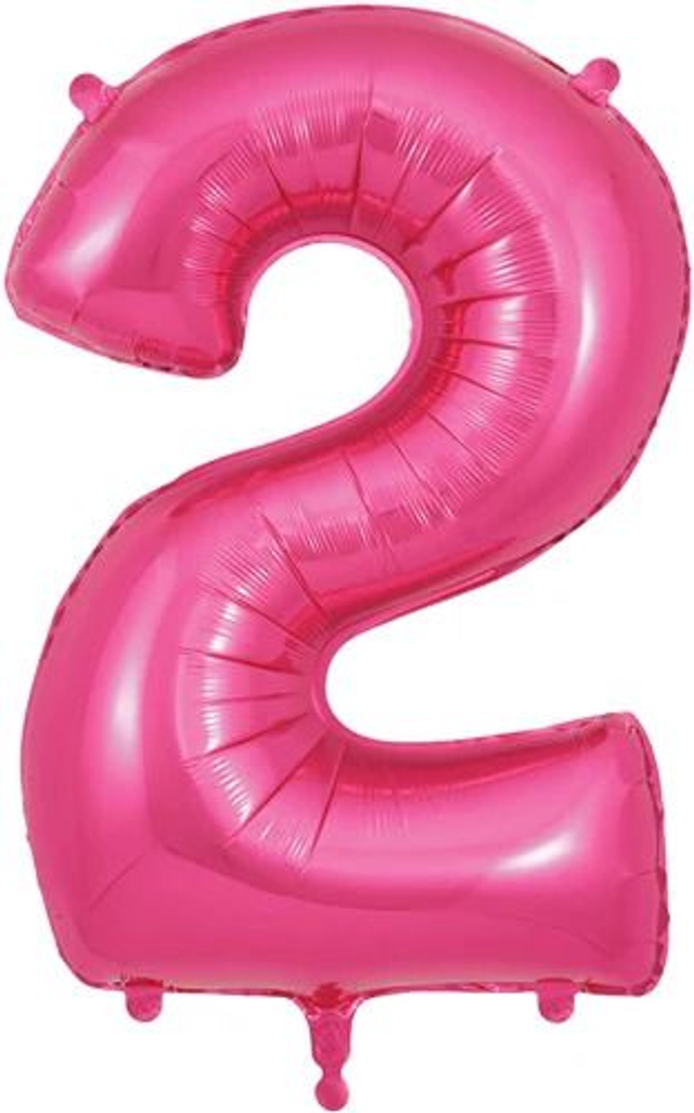 34" NUMBER 2 PINK FOIL