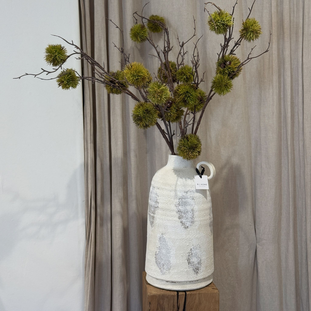 Distressed White Vase