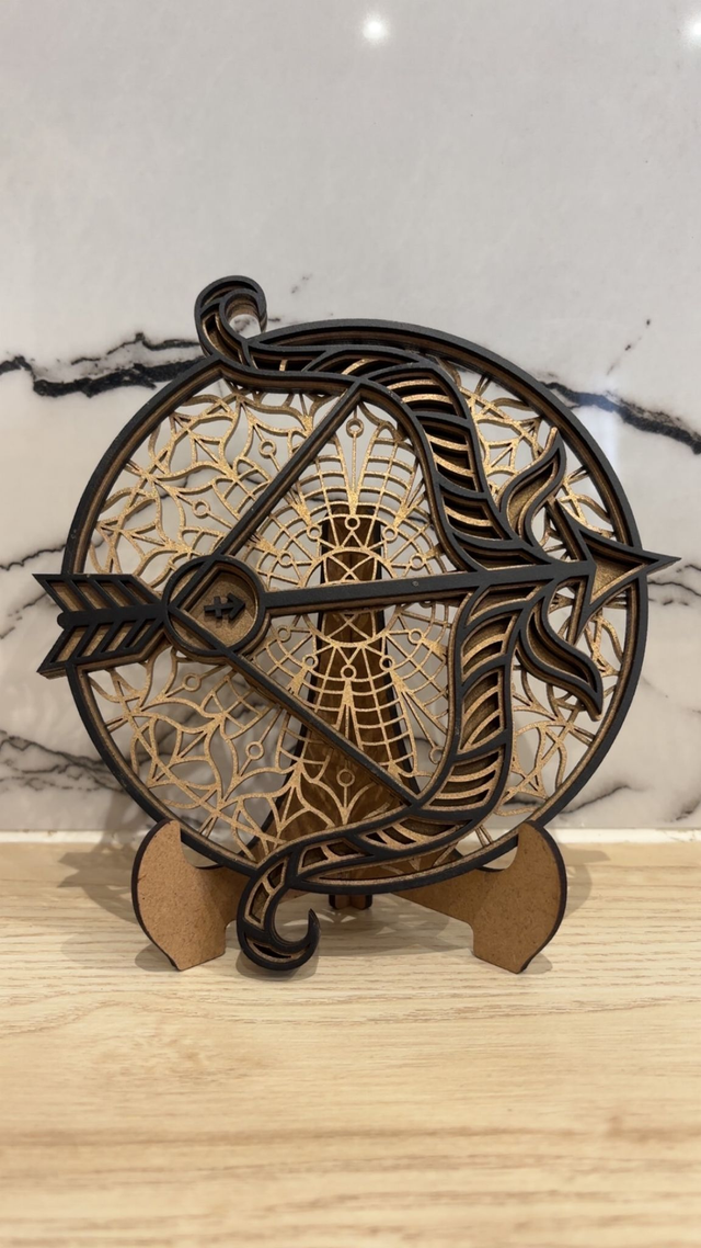 Sagittaire Noir sur Or 