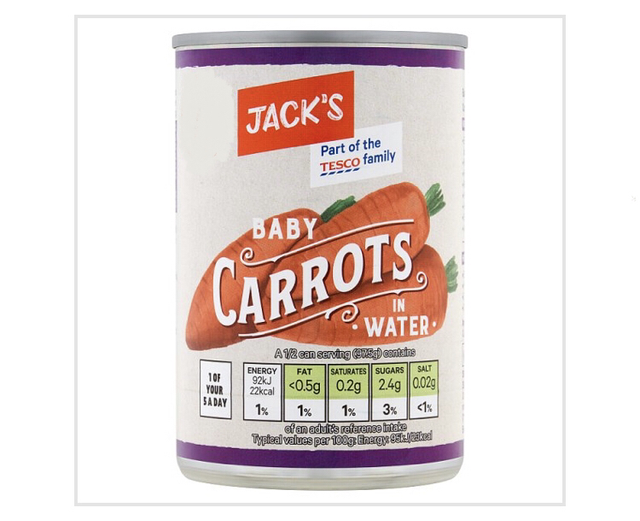 Jack's Baby Carrots in Water 300g