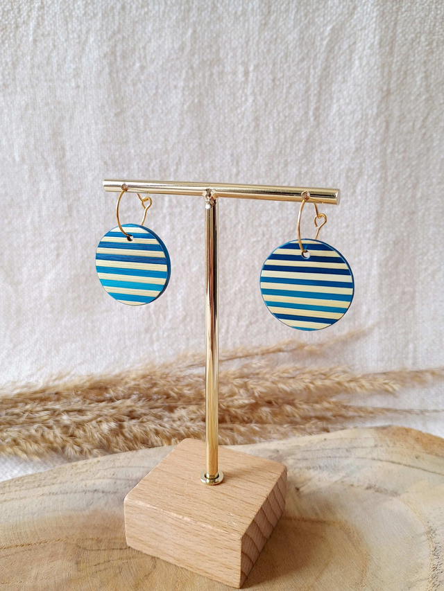 Boucles d'oreilles SIMPLE Marinière