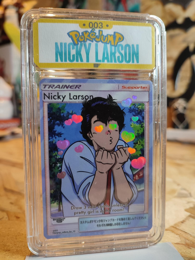 Carte Pokejump Nicky Larson sous slab