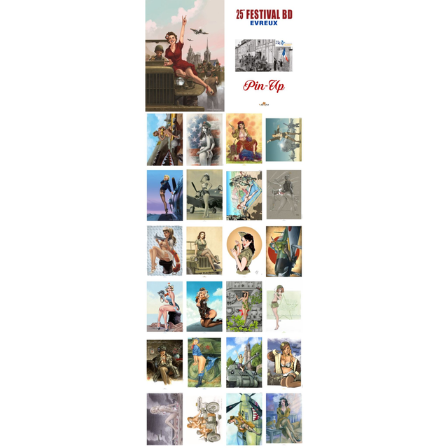 Portfolio 24 ex-libris limités 250 ex et signés A4 Pin-up