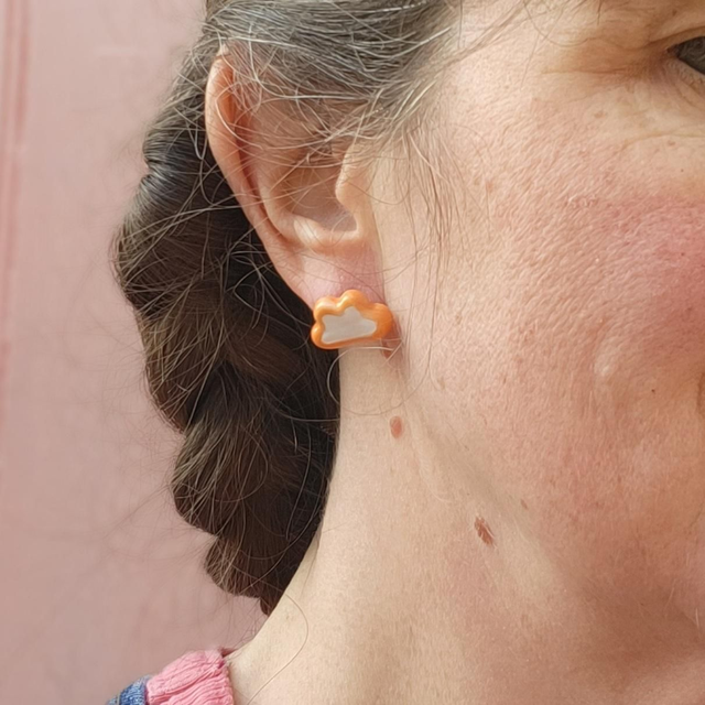 Fluffy Clouds Stud Earring - 4 Colours available