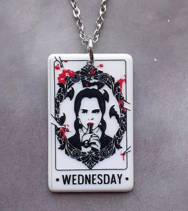 Wednesday Addams Retro Acrylic Necklace 