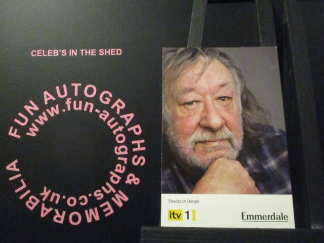 Andy Devine (Shadrick Dingle) Original Emmerdale Yellow &amp; Black Itv1 Logo Cast Card (SEE PIC)