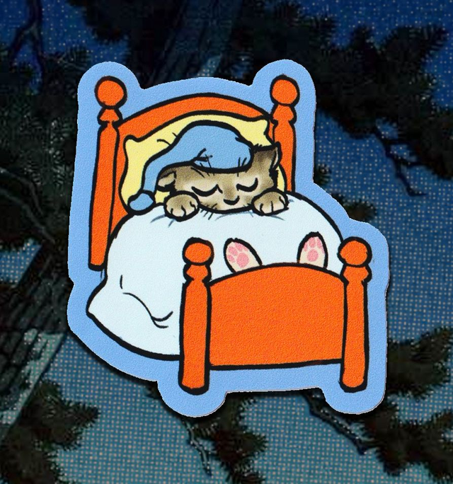Sleepy kitten vinyl sticker