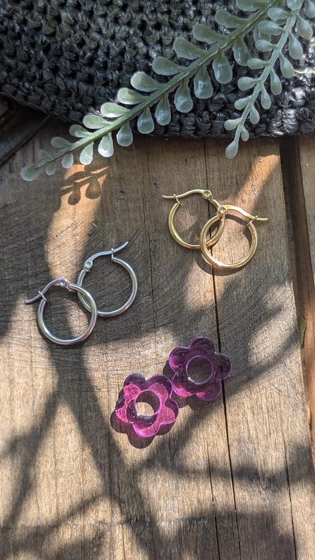Boucles d&#039;oreilles fleurs 