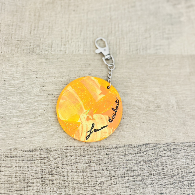 Porte clé en bois Fanm doubout 