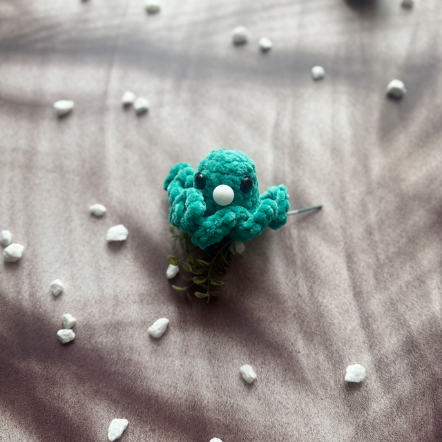 Antistress poulpe tout doux vert émeraude