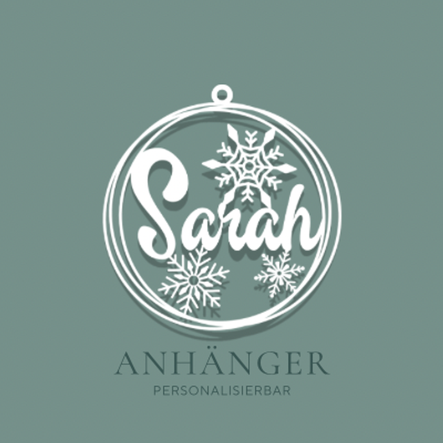 Anhänger Schneeflocken-Traum personalisierbar