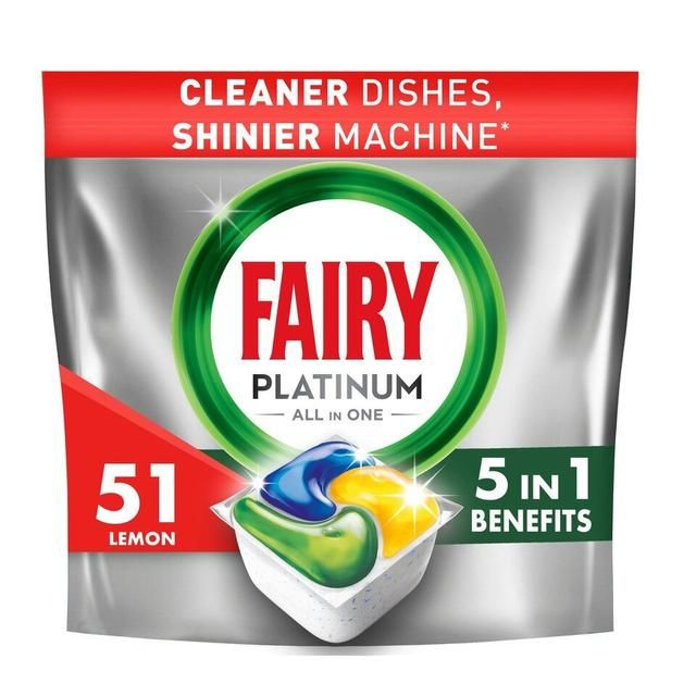Fairy Platinum All In One Lemon 51 Dishwasher Tablets 760G