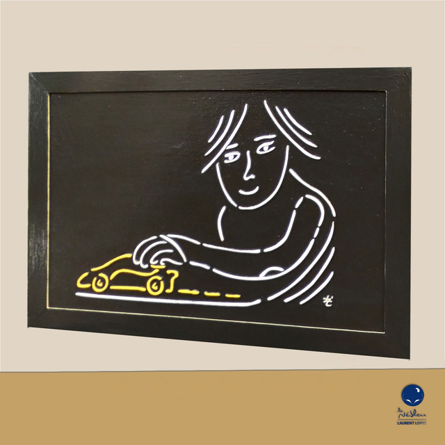 DN09 L'enfant à la voiture - 40x60cm