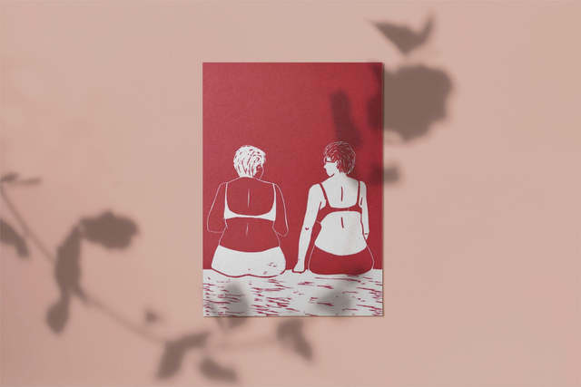 Razglednice Plavalci, komplet 6 razglednic