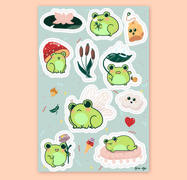 Froggy - planche stickers 2