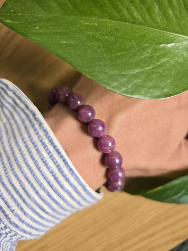 Bracelet Rubis, perles de 10,5 mm (Qualité AA)