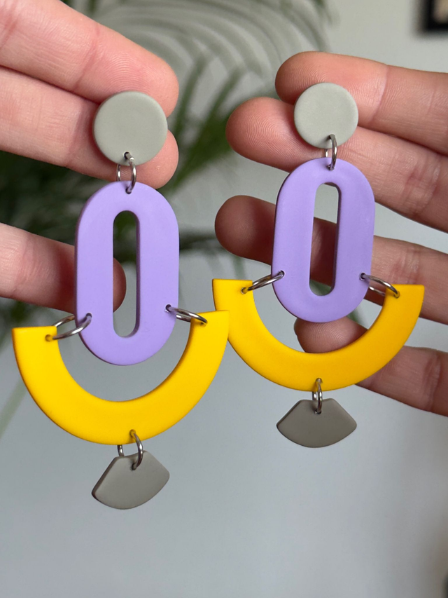 Art Déco lila, amarillo y greige