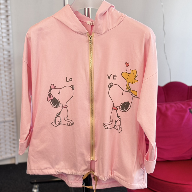 JA1 Jacke m. Kapuze Snoopy rosa AA ca.58/61 L ca.60/65