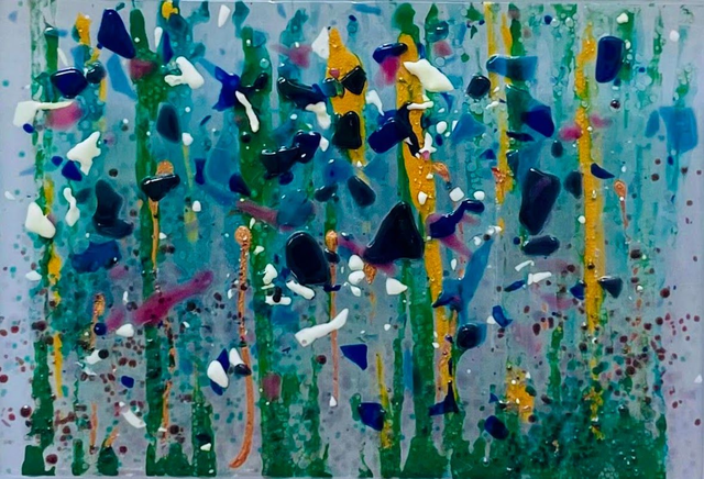 Wilde bloemen - miniatuurpaneel (9776) - in luxe houten frame 