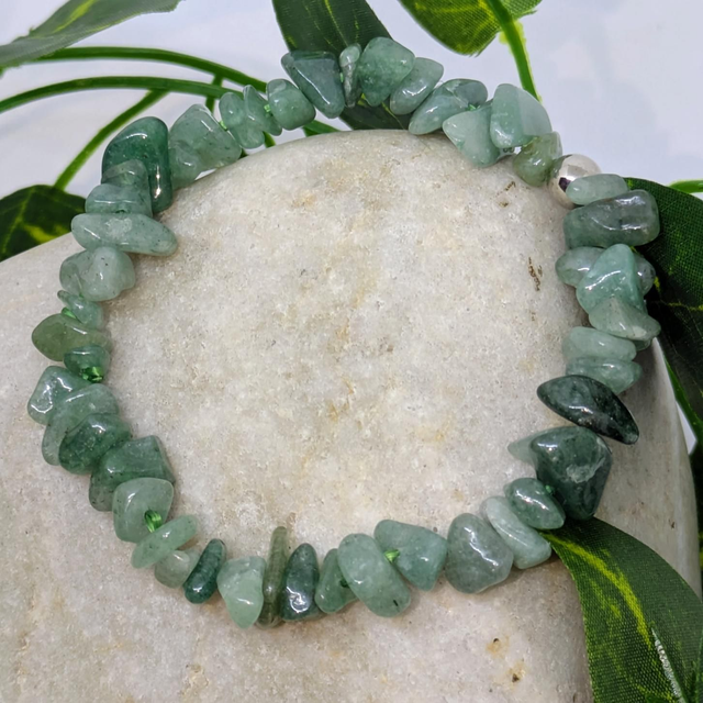 Bracelet &quot;Aventurine verte&quot; baroque BR-220