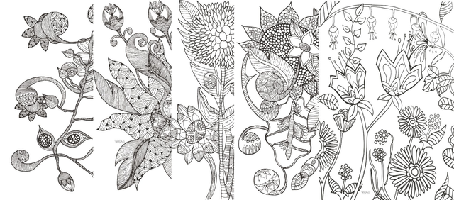 Pack 5 láminas Flowery Nature