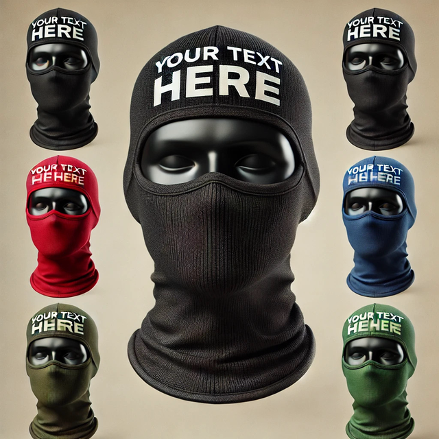 Customised motorbike face covering with your text